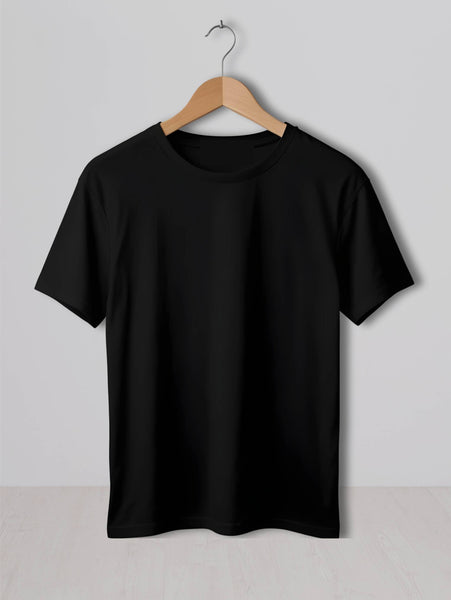 Black Solid Classic Fit Tee