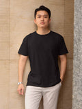 Black Solid Classic Fit Tee