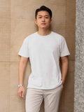 White Solid Classic Fit Tee