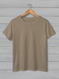 Beige Solid Classic Fit Tee